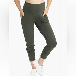 Angel Maternity Tapered Casual Maternity Pants, Khaki